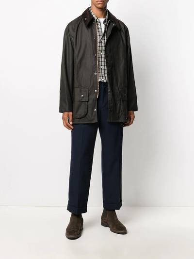 Barbour Beaufort snap-fastening coat outlook