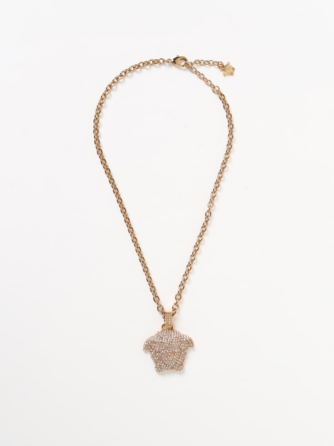 Versace brass necklace with rhinestone Medusa - 1
