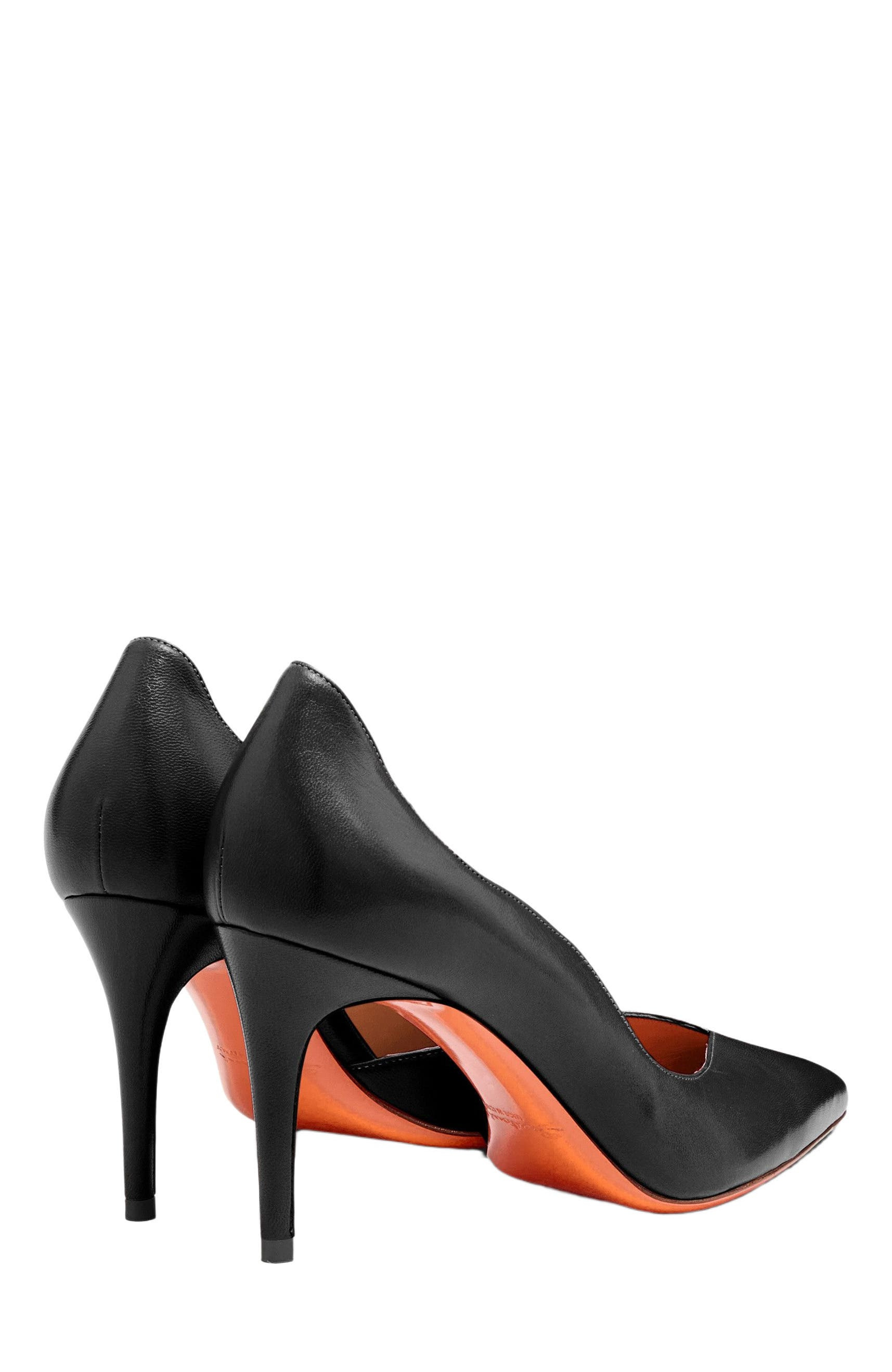 Santoni Women's  leather high-heel pump in Black at Nordstrom - 4