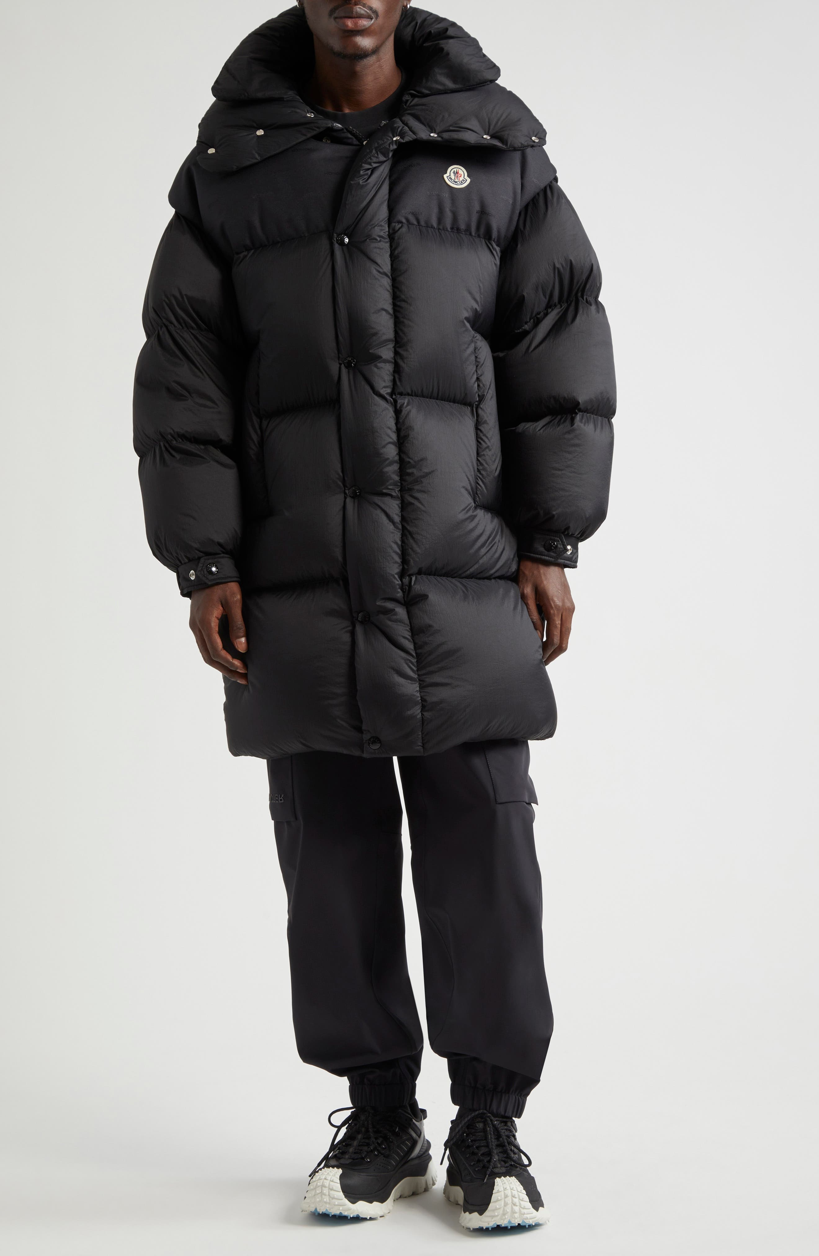 Moncler Verone Longline Down Puffer Parka in Black at Nordstrom - 2
