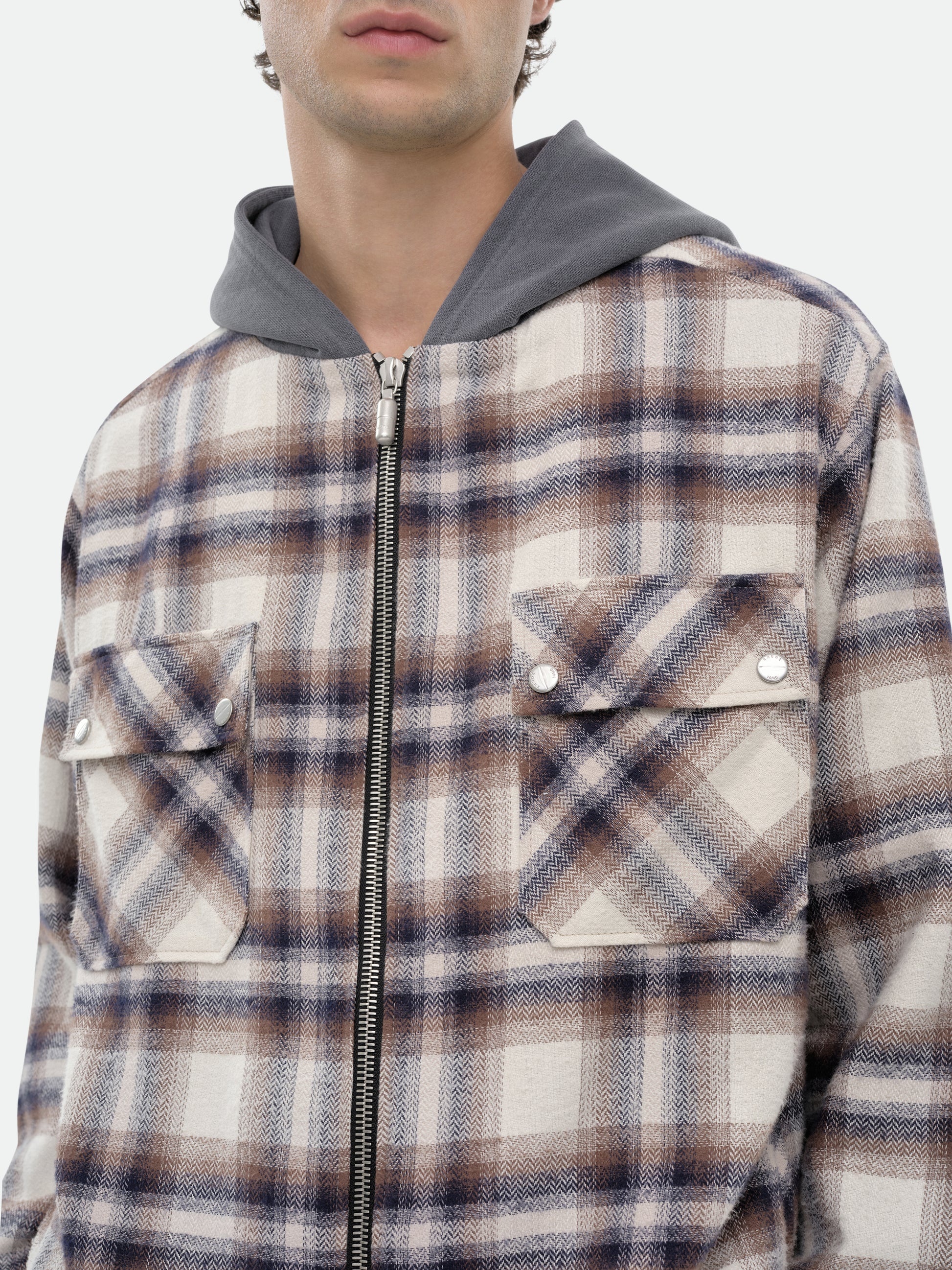 HOODED FLANNEL JACKET - 8
