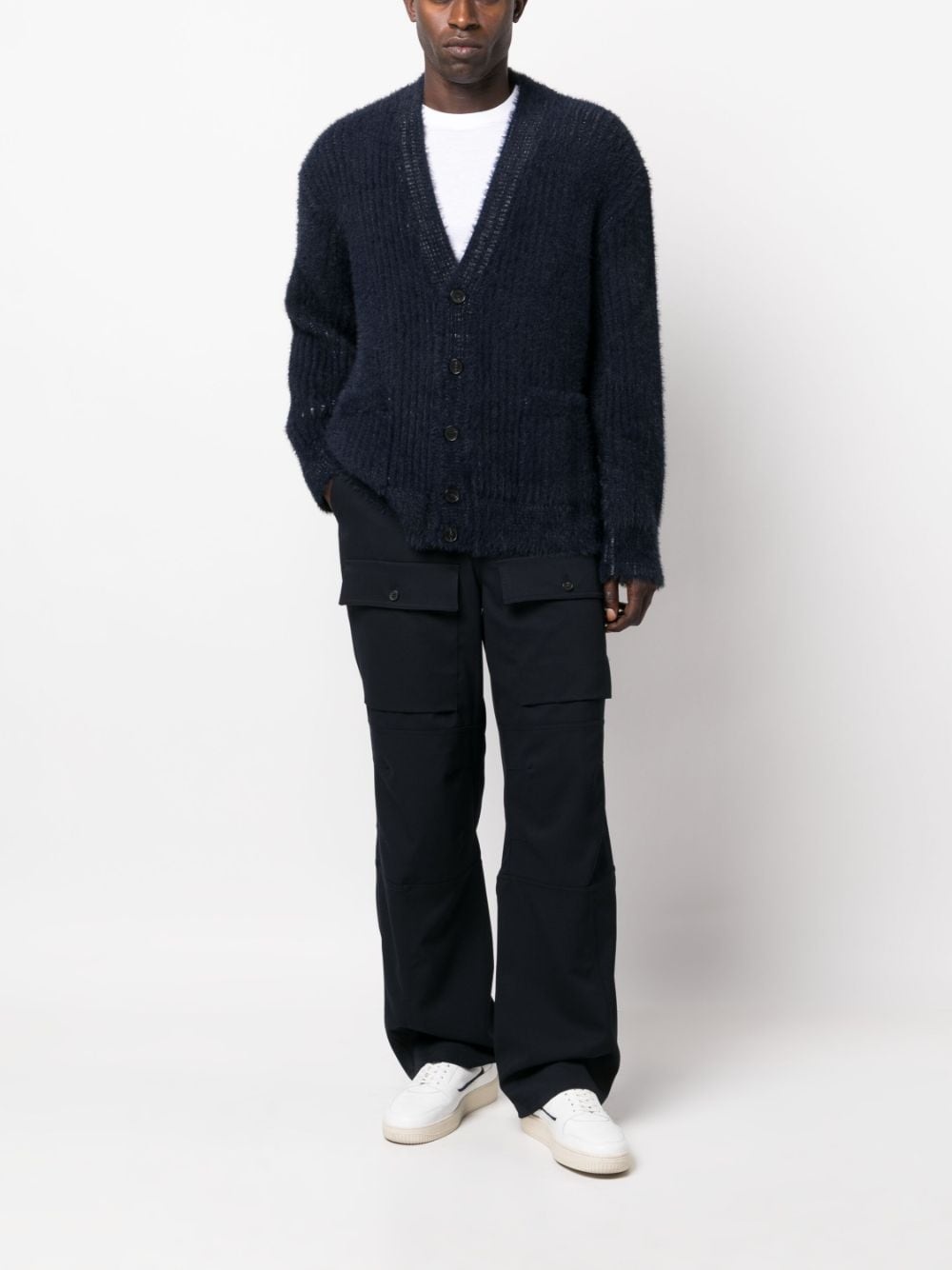 V-neck knitted cardigan - 2