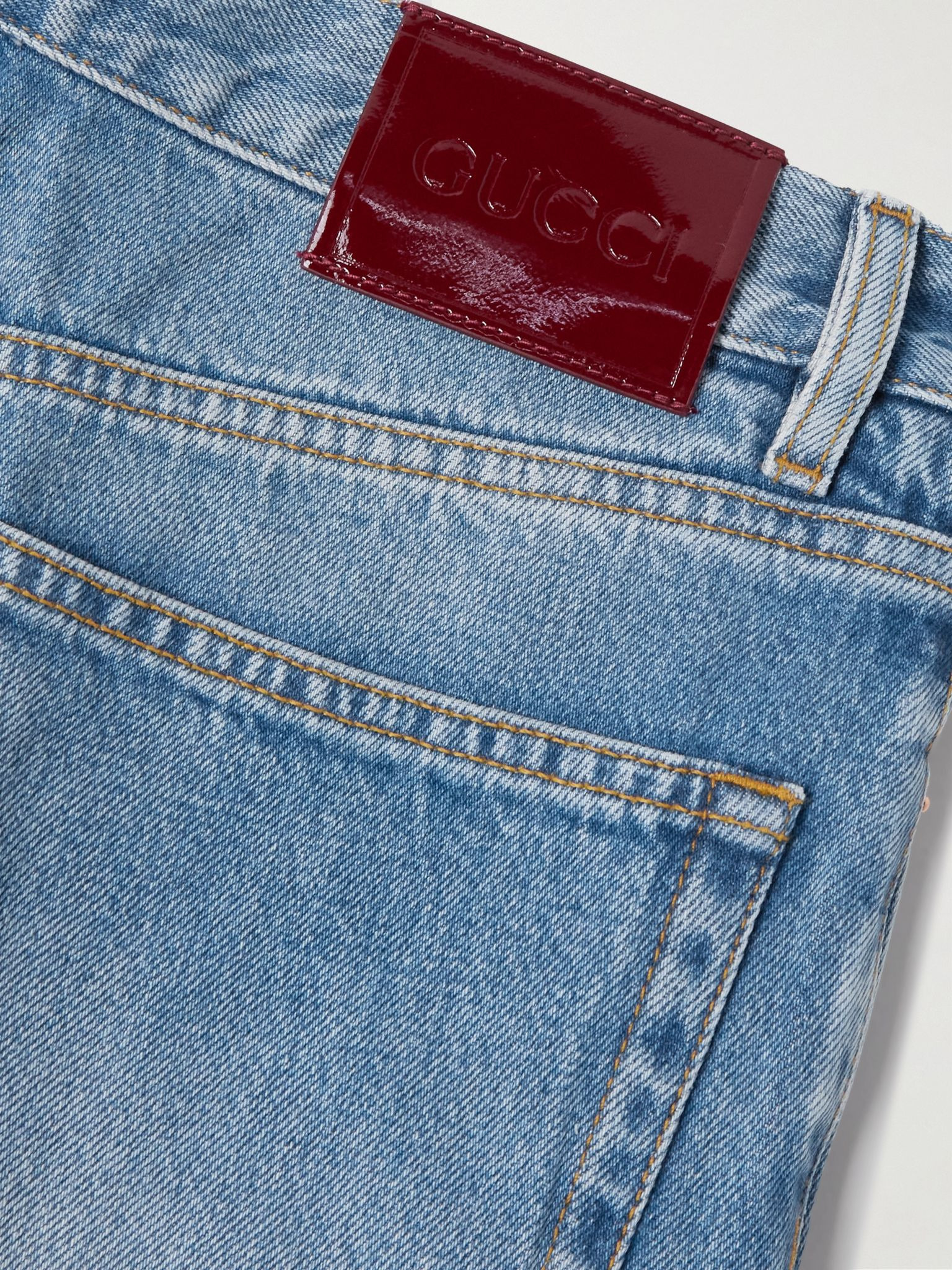 Cropped mid-rise straight-leg jeans Blue - 6