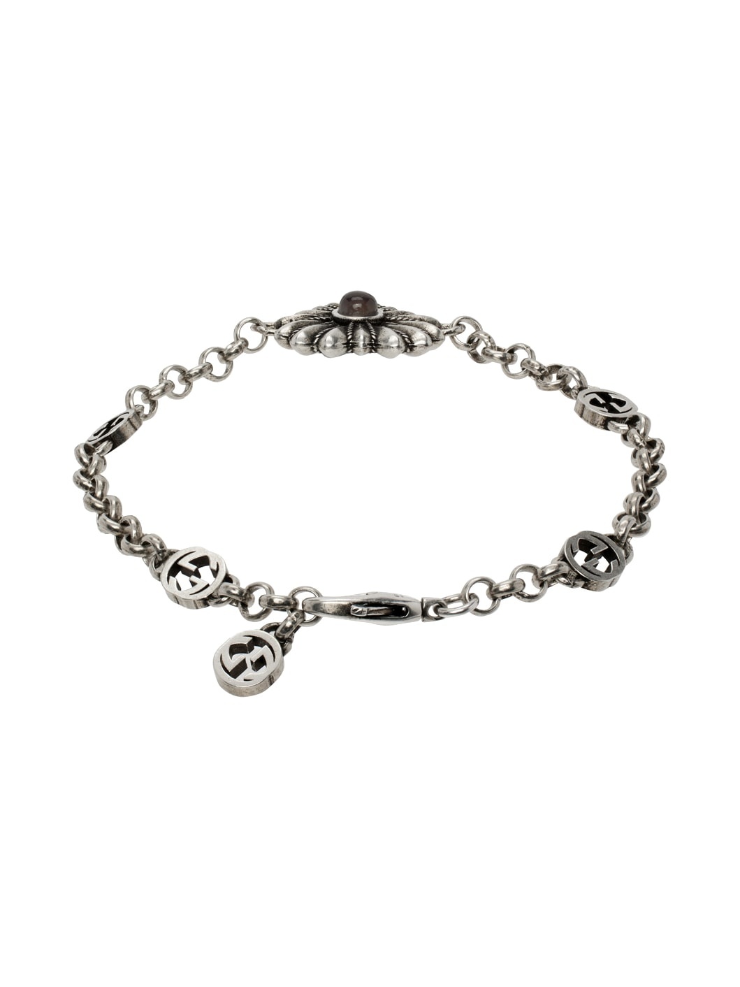 Silver Interlocking G Heart Bracelet - 3