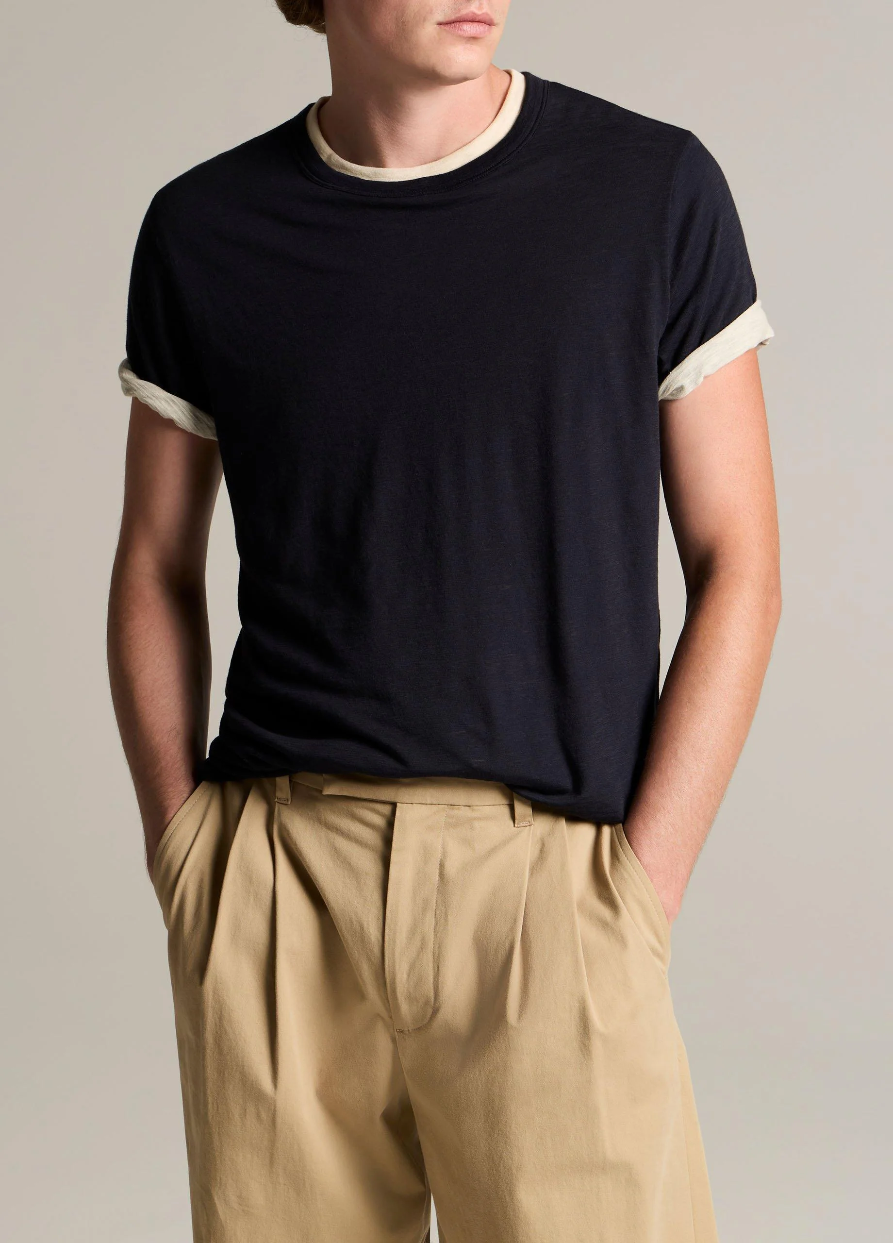 Double-Layer Pima Cotton T-Shirt - 1