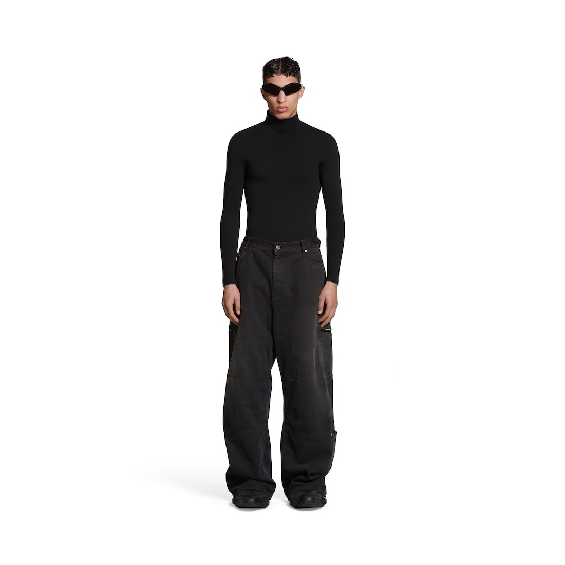 Men's Large Cargo Pants in Black