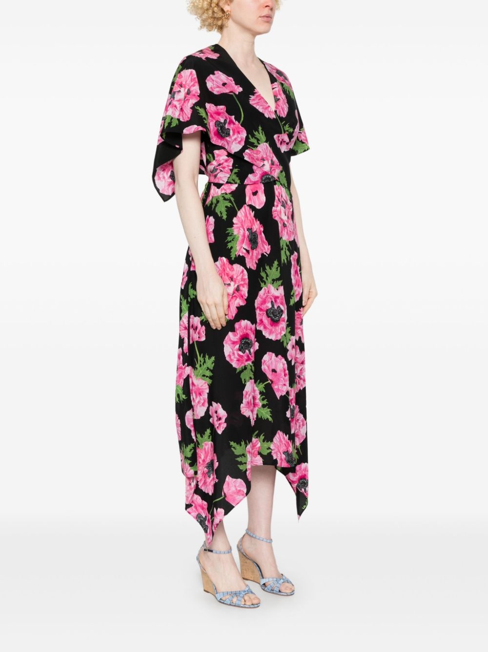 floral-print midi dress - 3