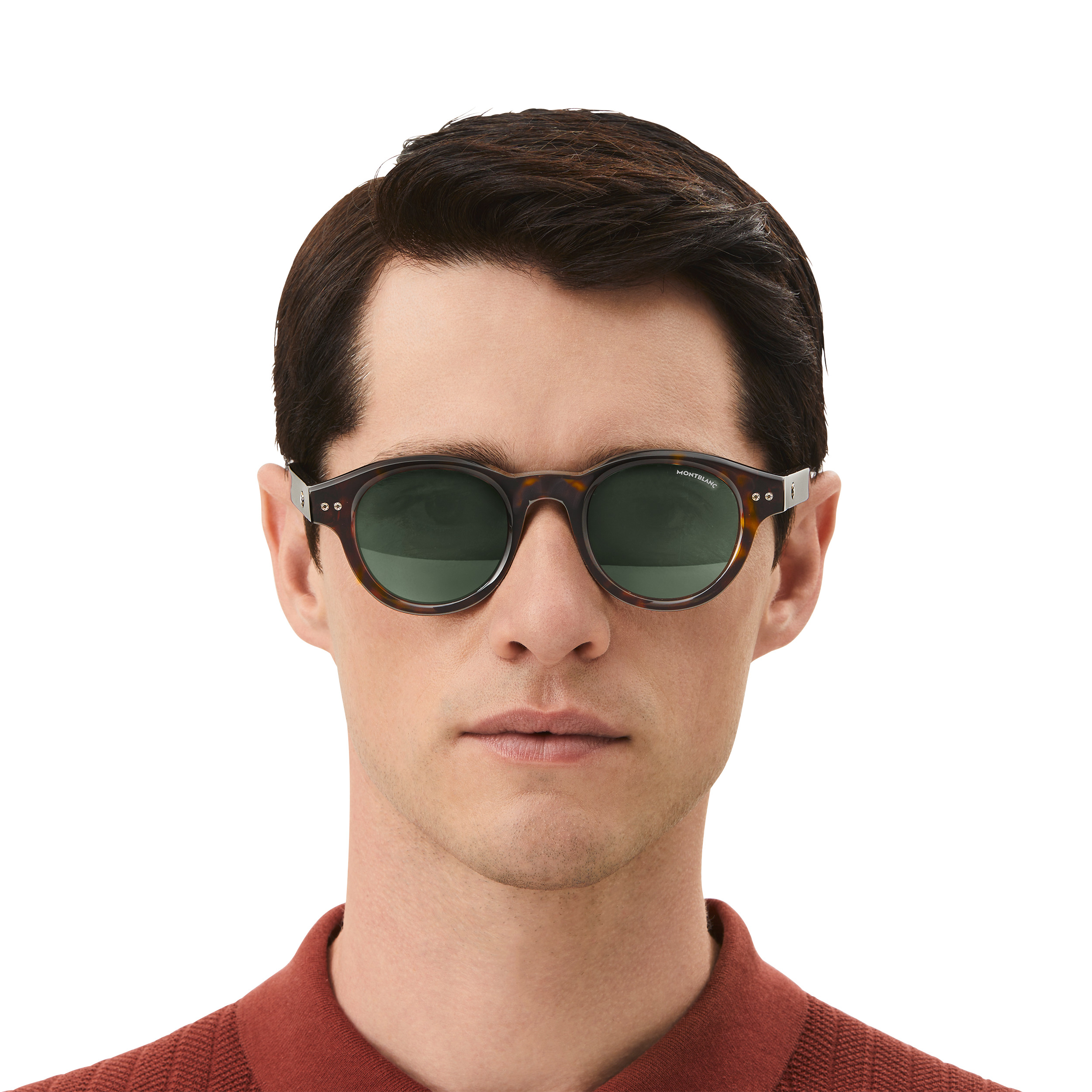 Round Sunglasses with Havana-Colored Acetate Frame - 5