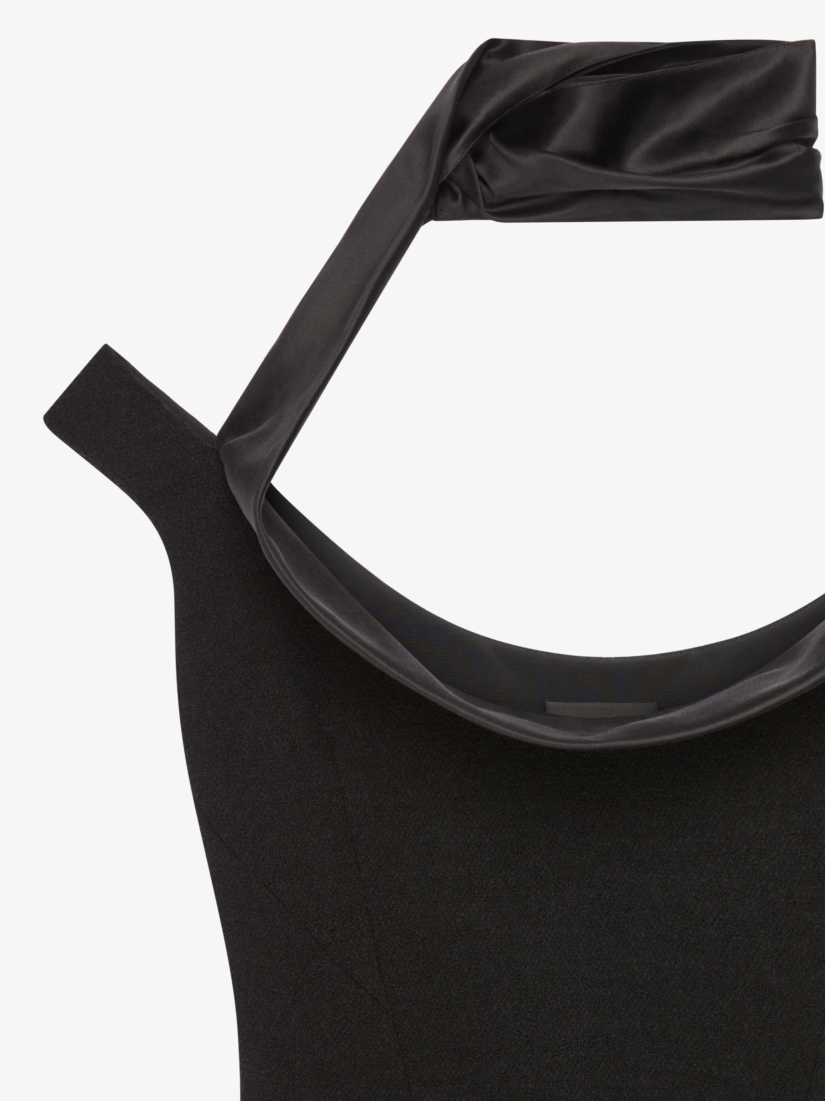 DRESS IN WOOL WITH SWALLOW COLLAR - 5