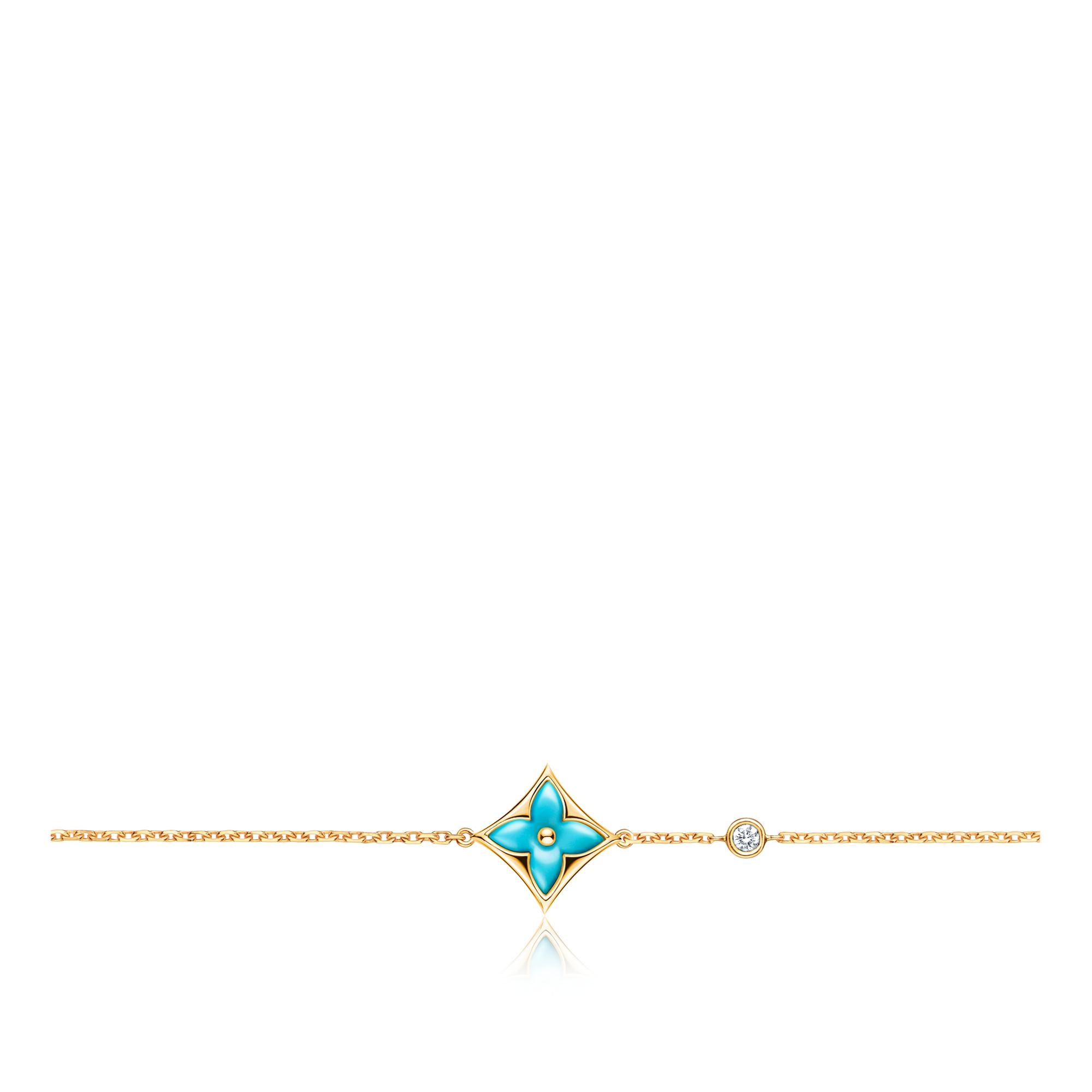 Color Blossom BB Star Bracelet, Yellow gold, Turquoise and diamond - 1