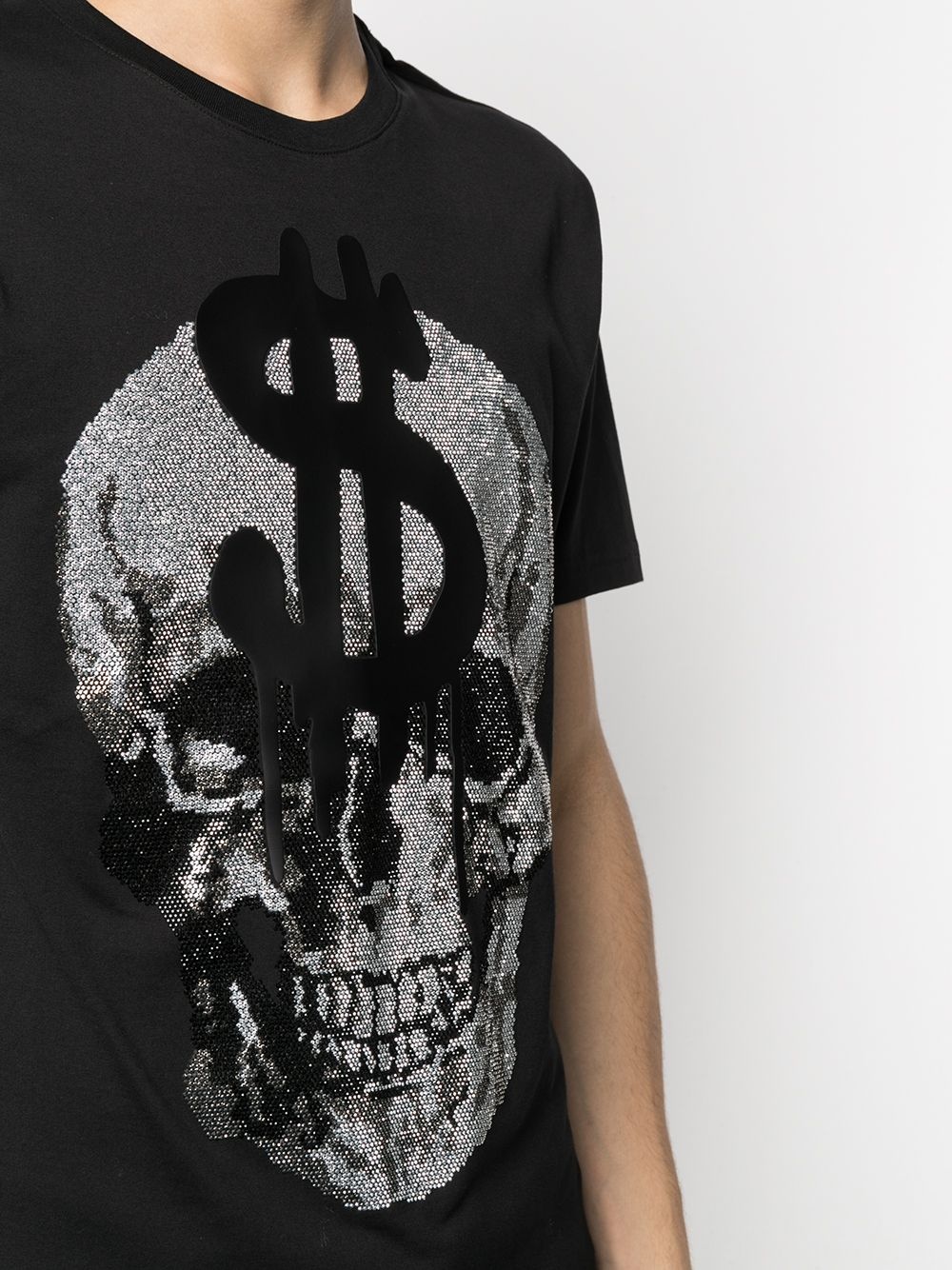 crystal skull cotton T-shirt - 5