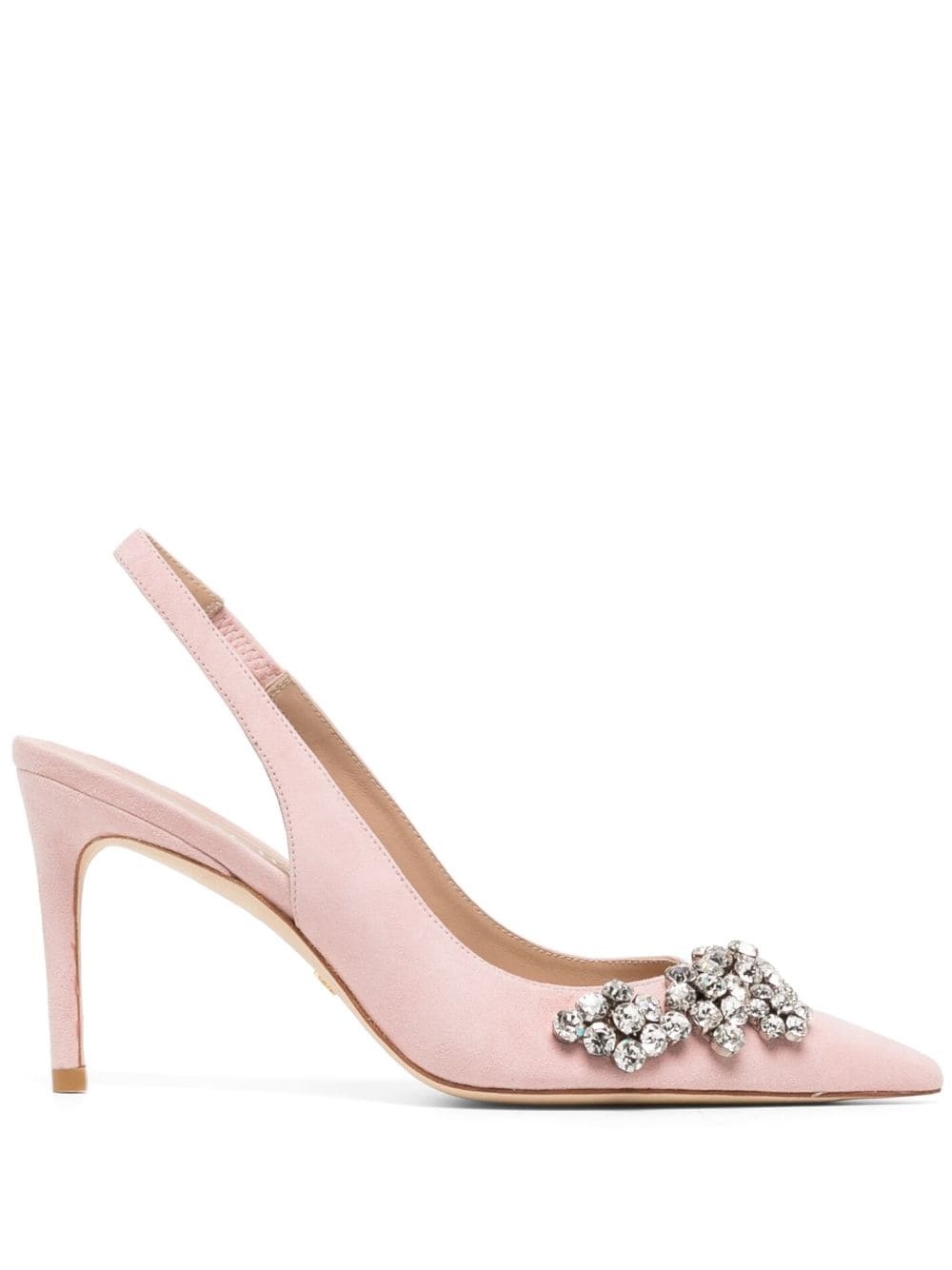 Crystal Fleur 100mm pointed-toe pumps - 1