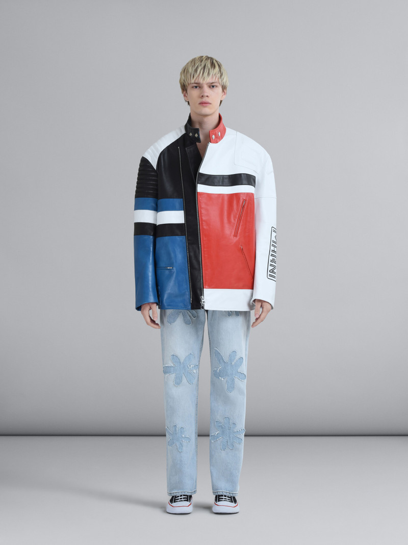 Marni LEATHER BIKER JACKET outlook