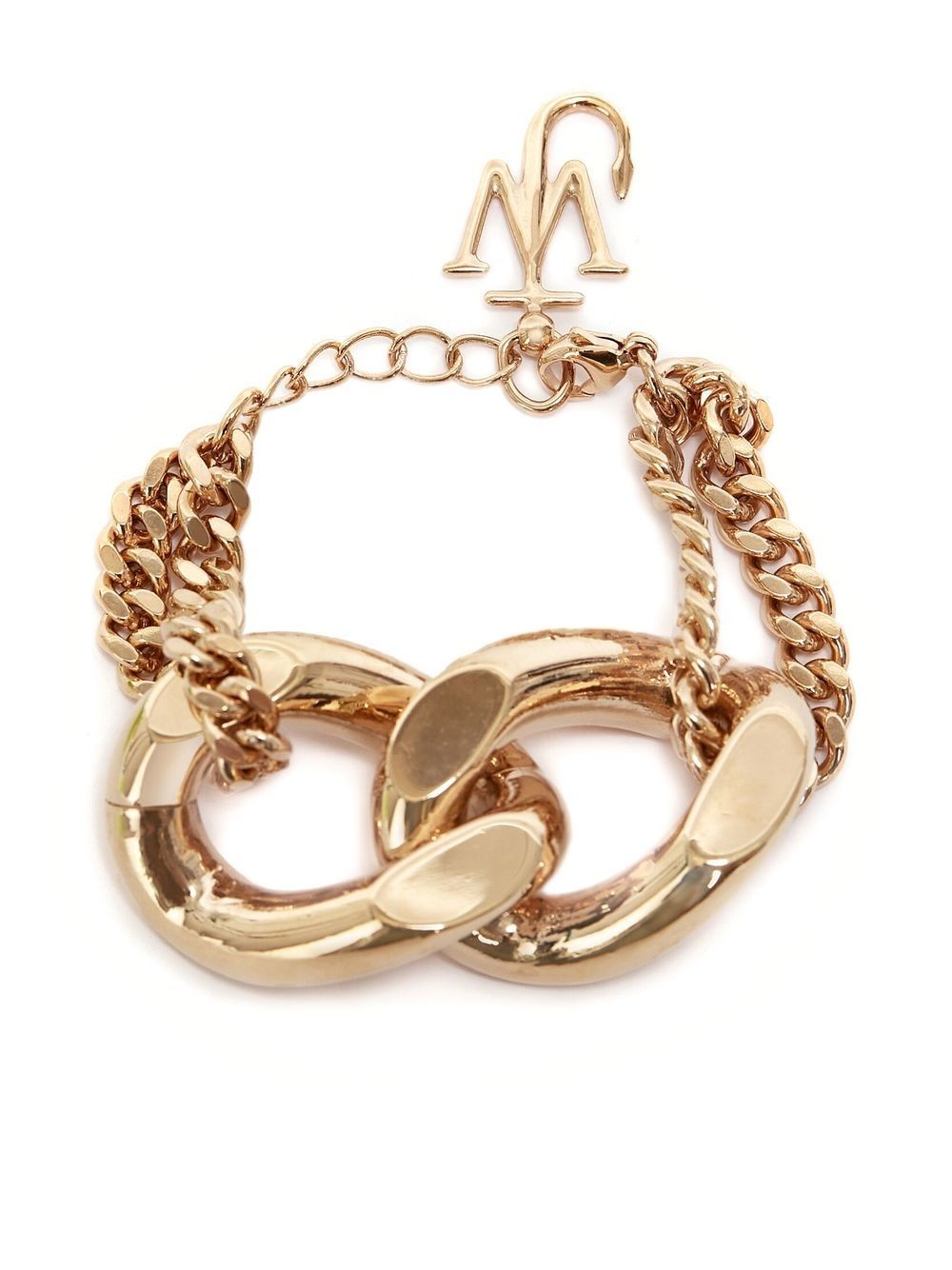 logo-detail chain-link bracelet - 1