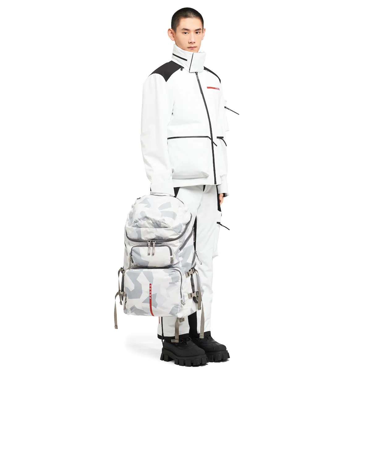 Printed technical fabric ski boot backpack - 7