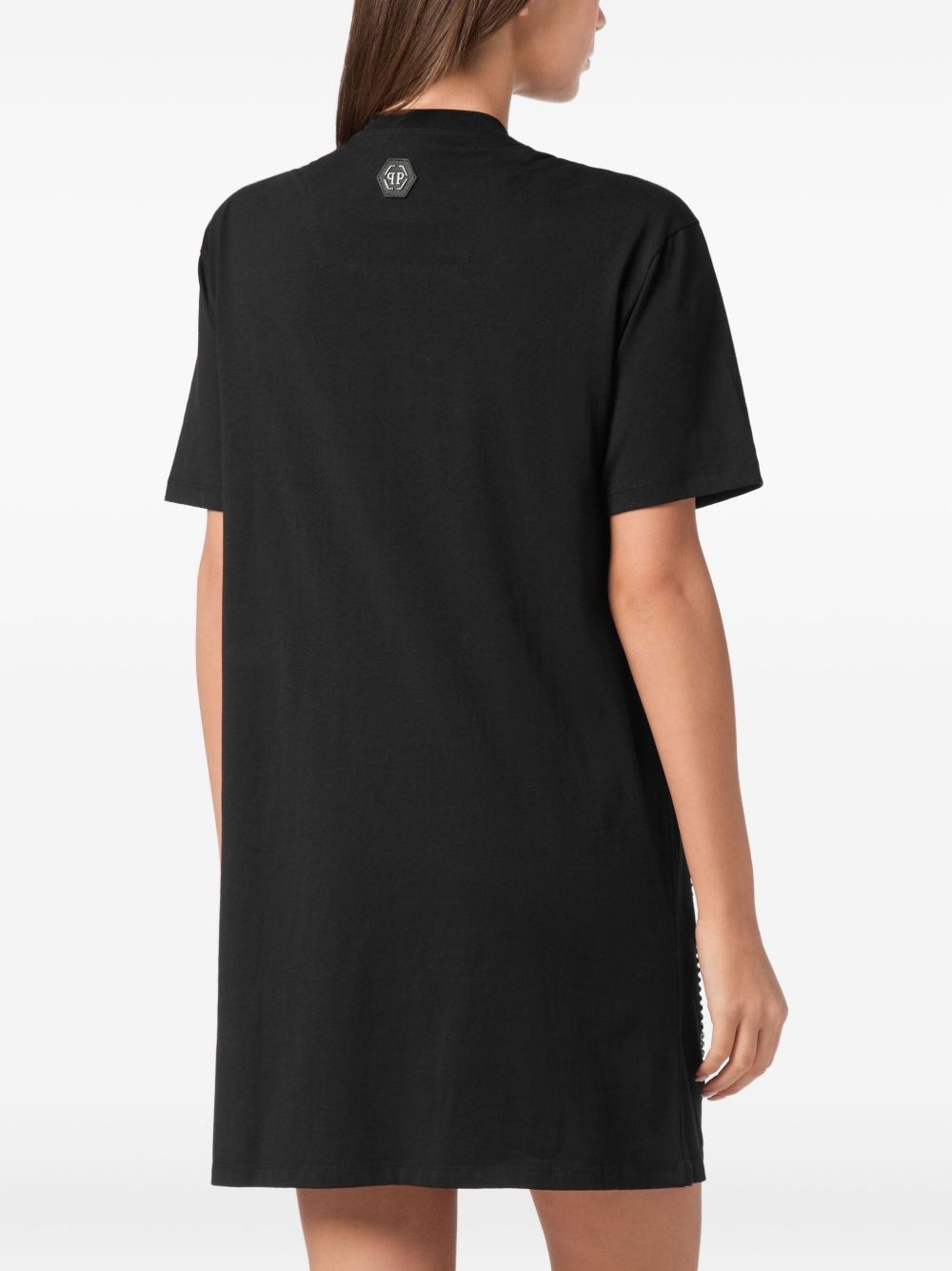 rhinestone-embellished jersey dress - 4