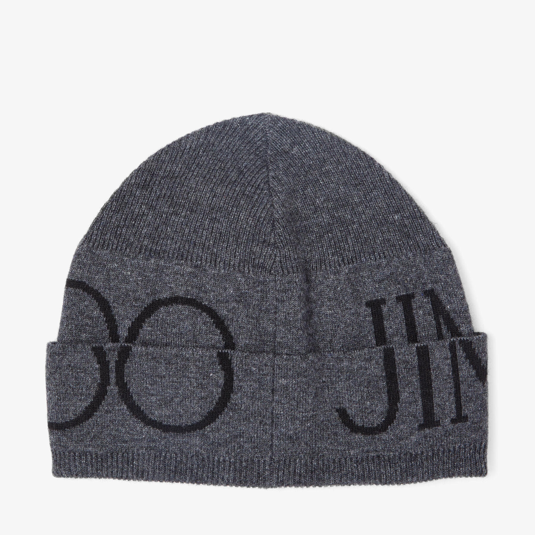 Jens
Marl Grey Wool and Cashmere Hat with Black Jimmy Choo Logo - 2
