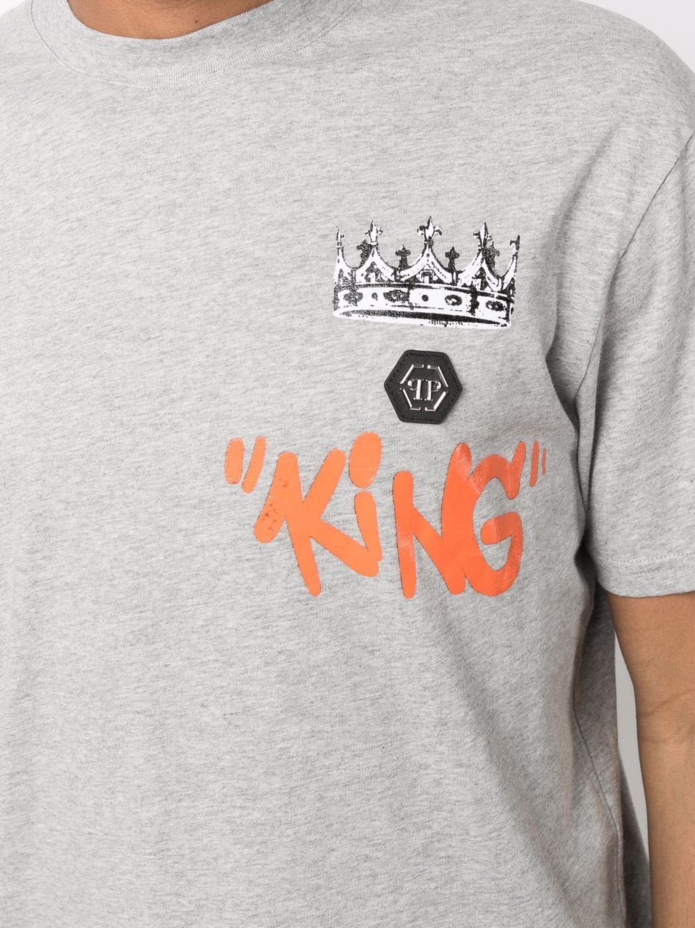 King skull-graphic logo-print T-shirt - 6