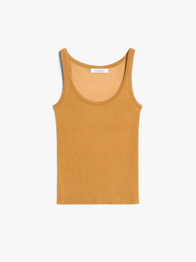 BASTIA Ribbed silk top - 1