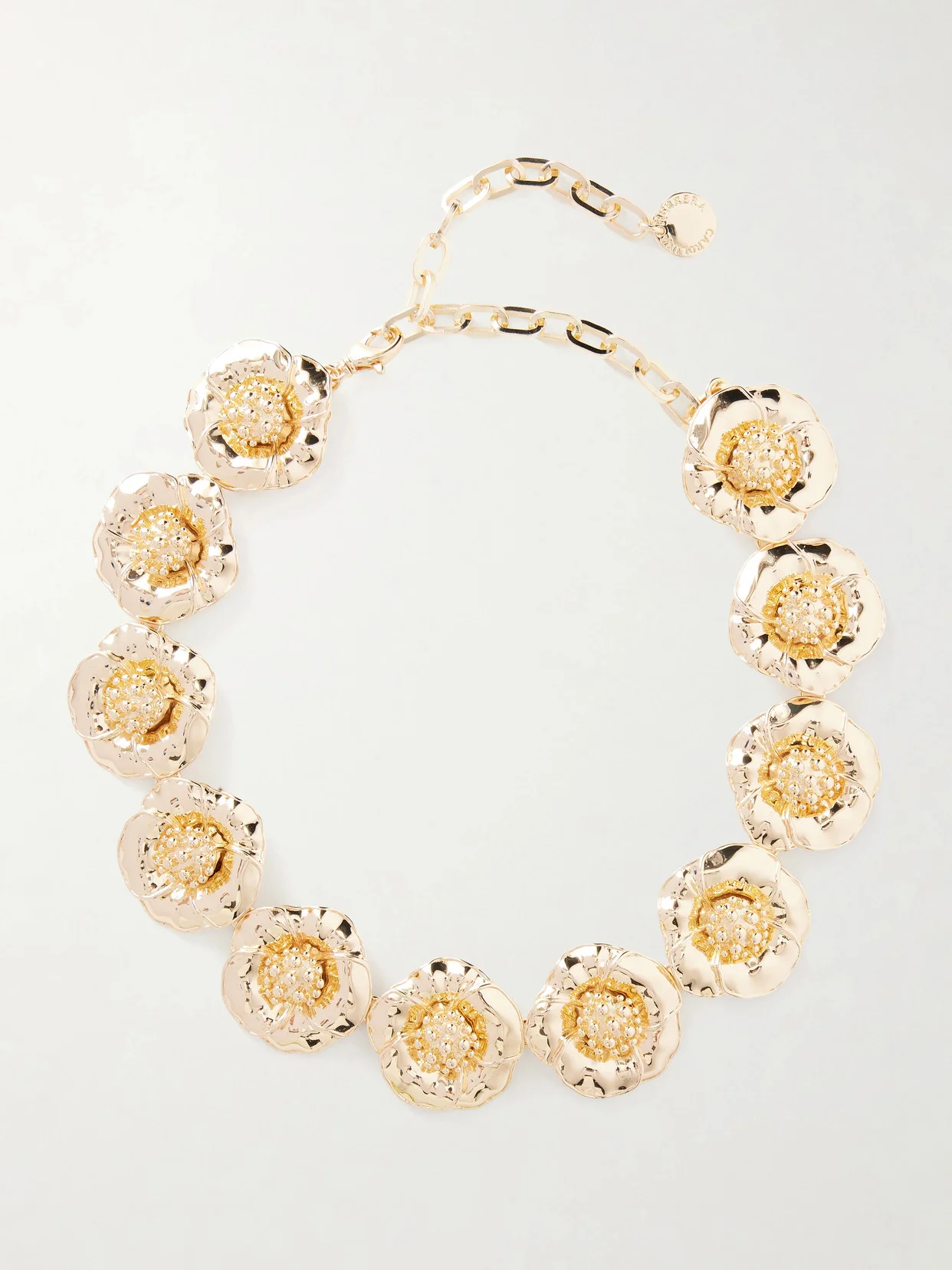 Gold-tone Flower Necklace - 1