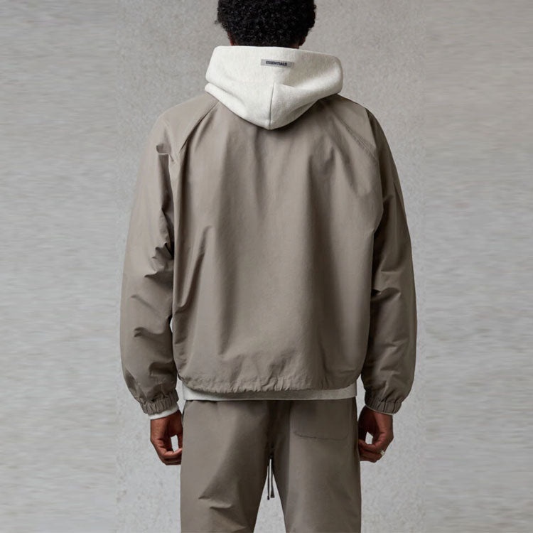 Fear of God Essentials FW20 Half Zip Track Jacket 'Cement' FOG-FW20-359 - 4