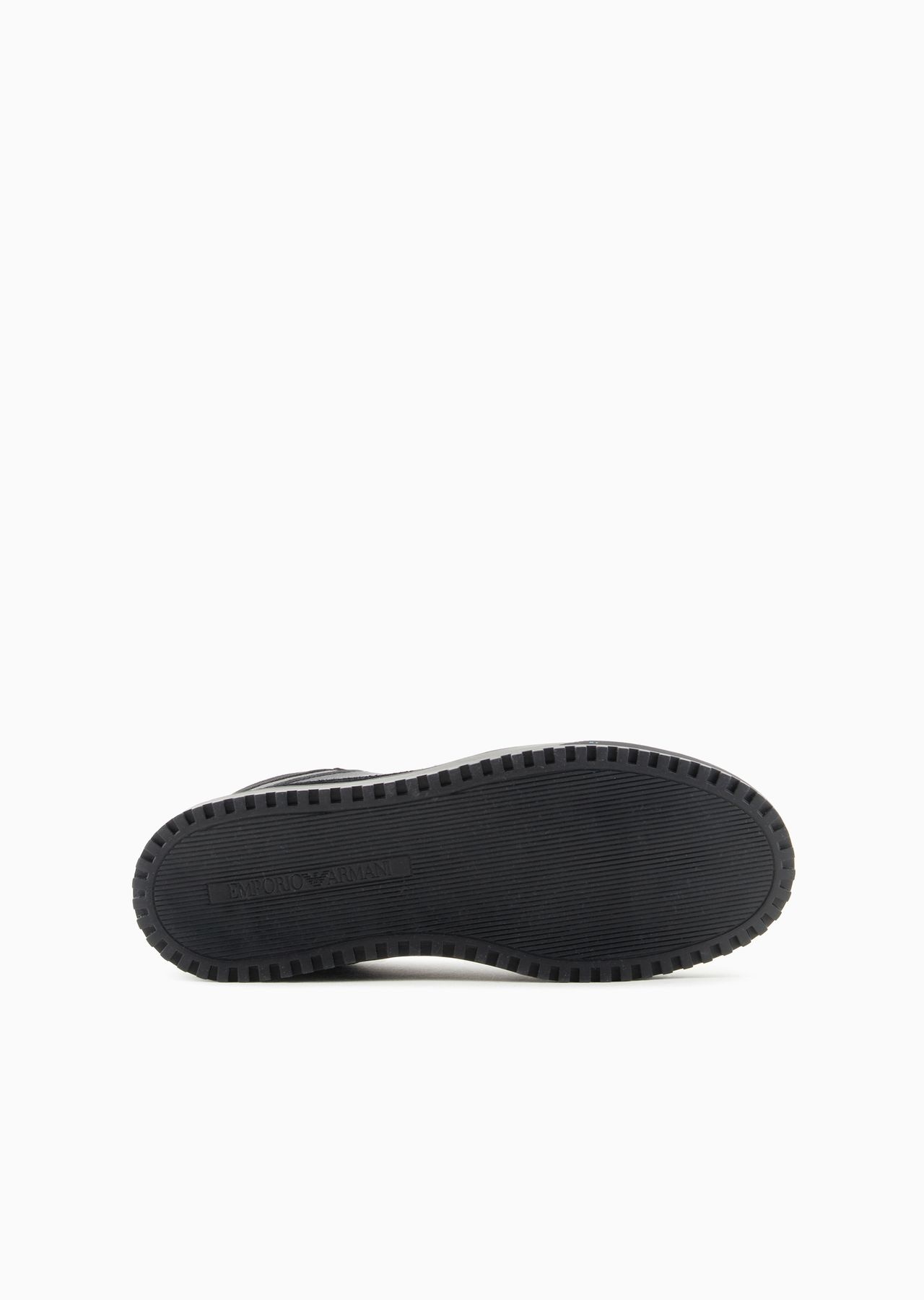 Leather and suede high-top sneakers - 6