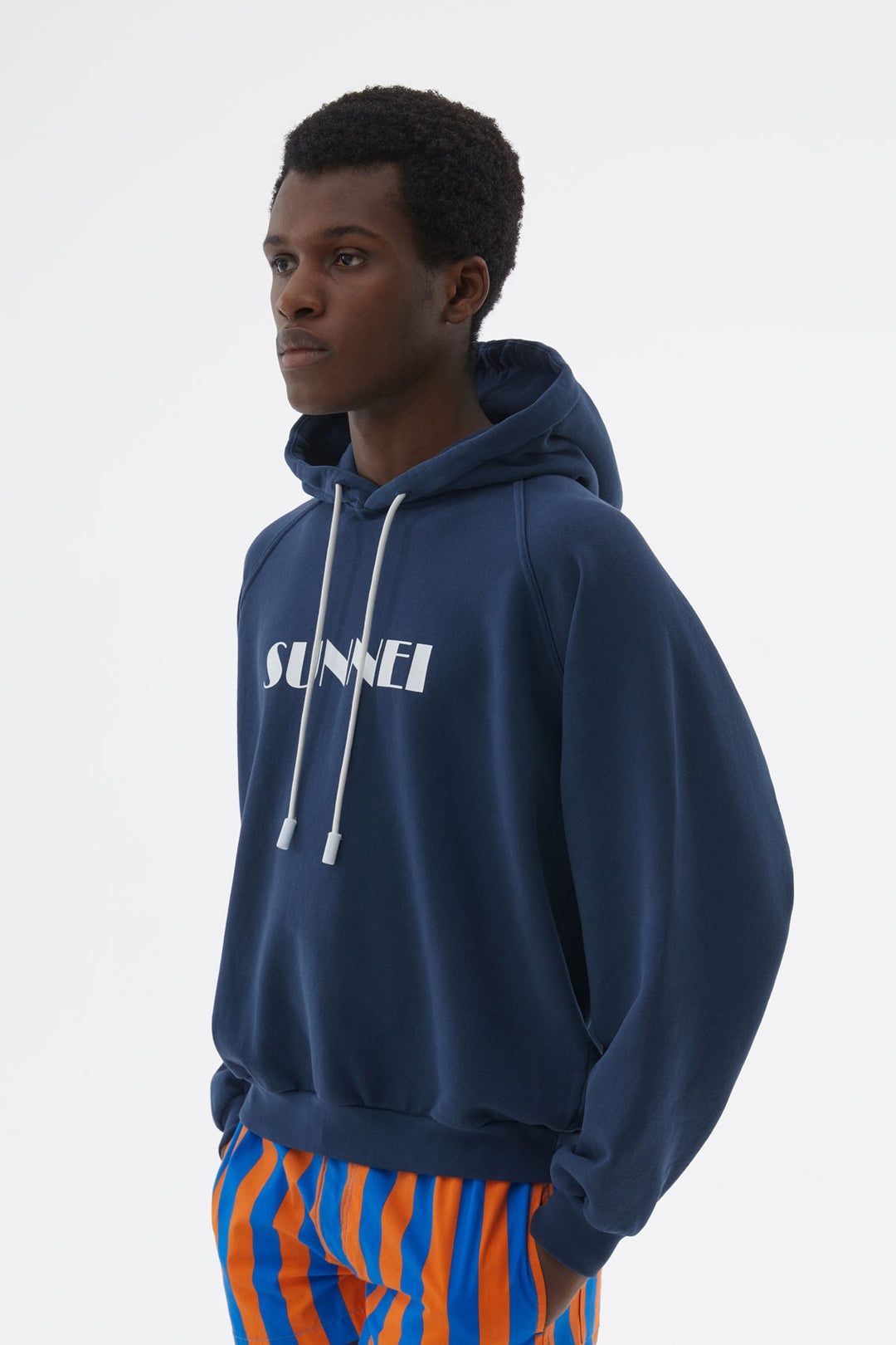 BLUE HOODIE WITH LOGO - 2