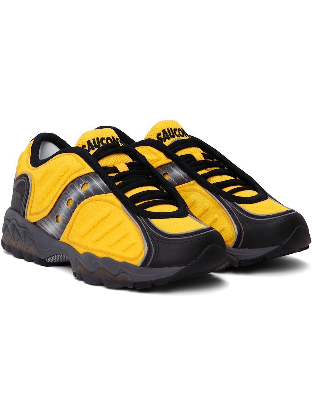Yellow & Black Matrix Sneakers - 4