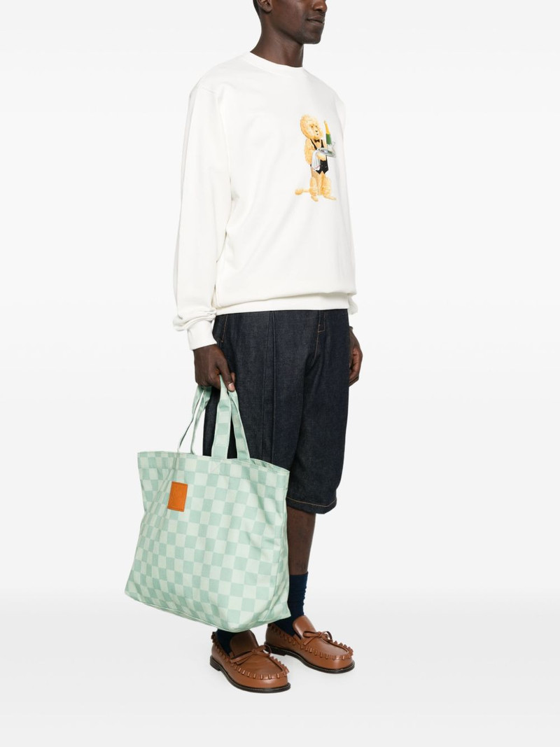 Maison Kitsuné checkerboard-print tote bag outlook