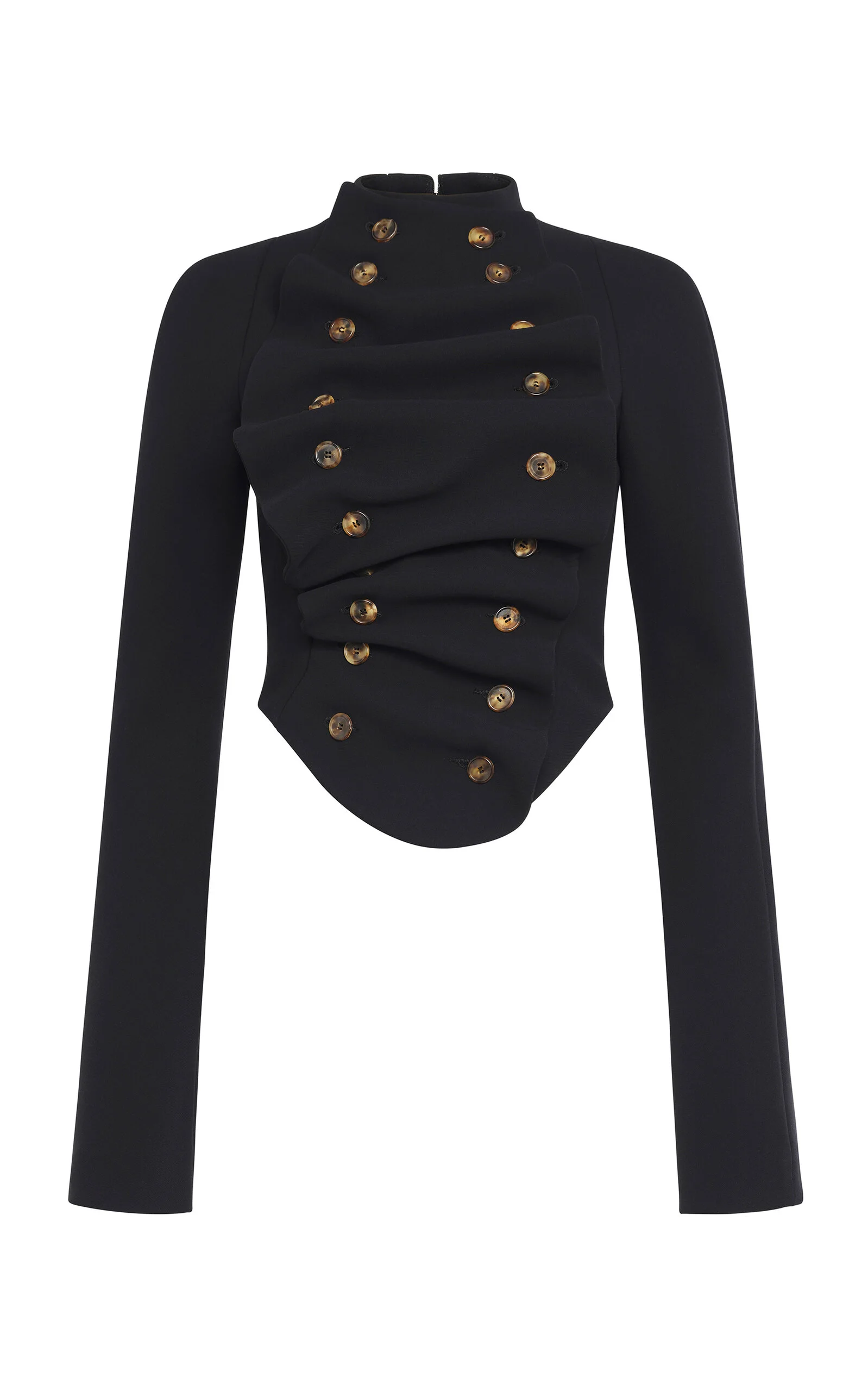 Bib-Front Structured Jacket black - 1