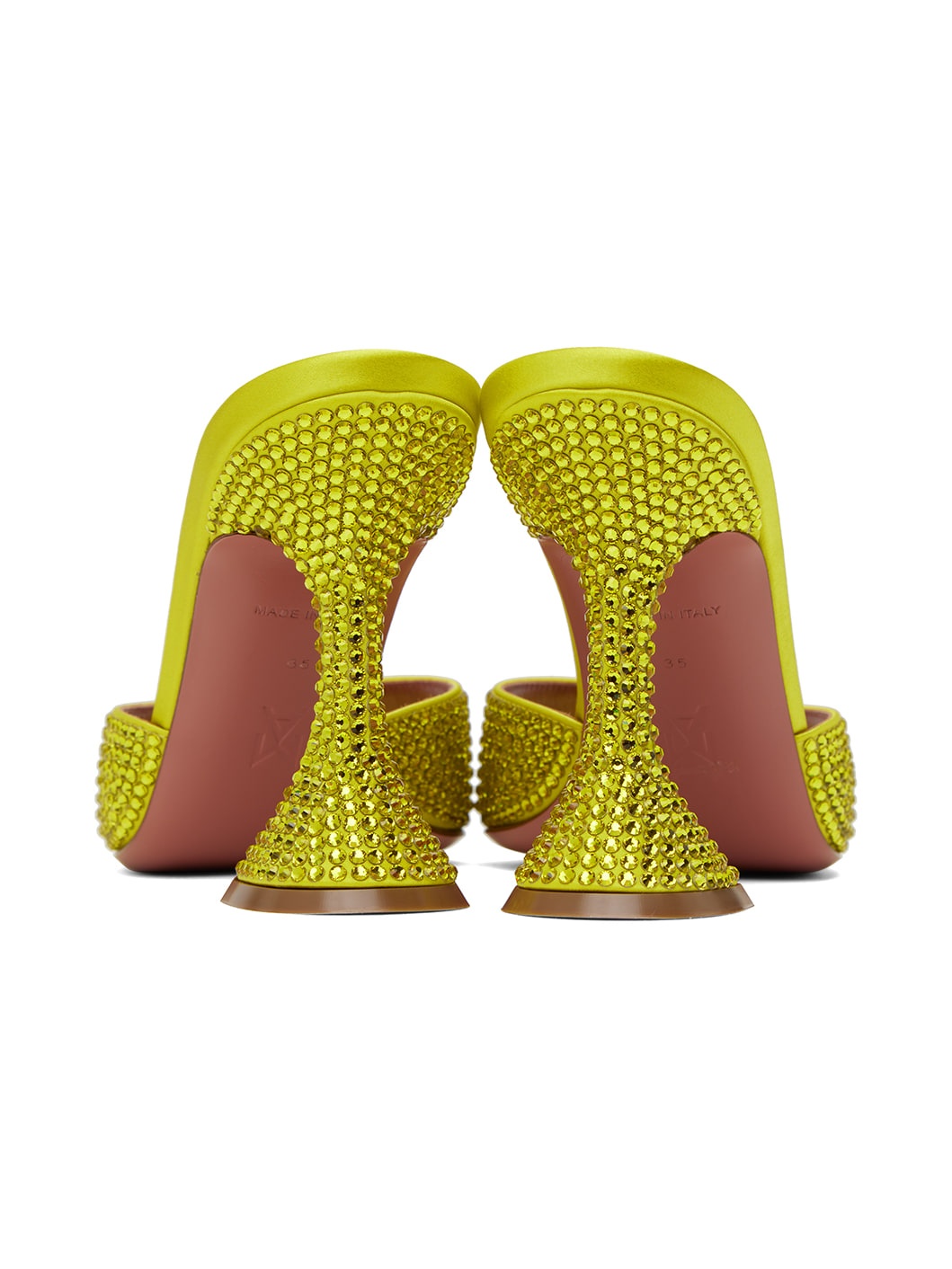 Yellow Caroline Crystal Heeled Sandals - 2