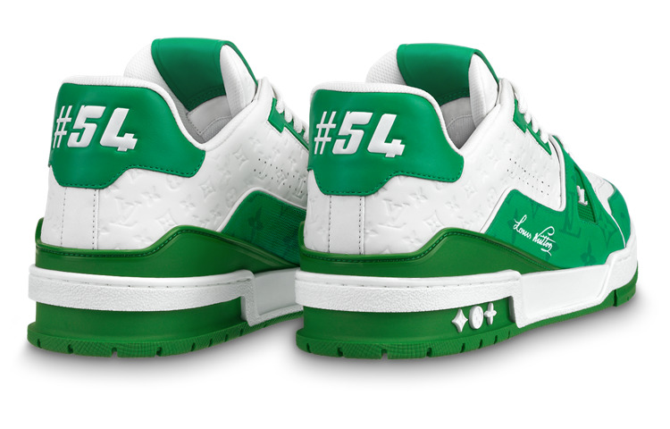 LOUIS VUITTON LV Trainers 'White Green' 1AANFY - 4