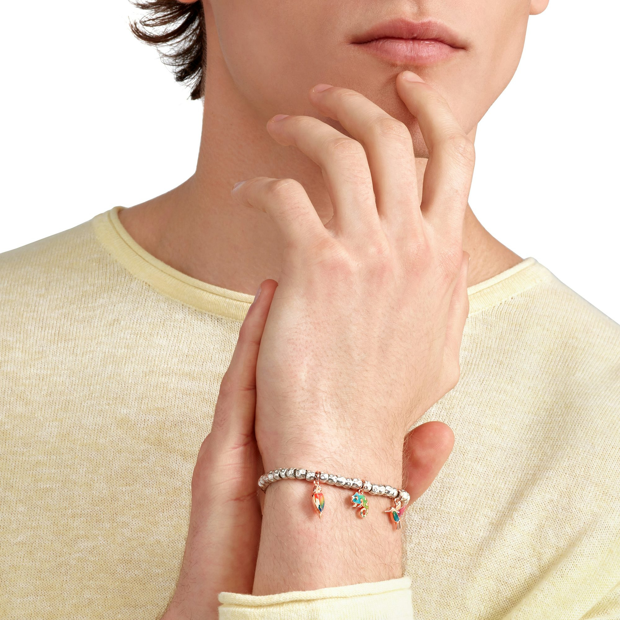 ROSE GOLD & ENAMEL PARROT CHARM - 5