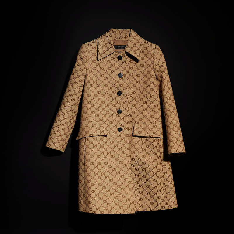 GG cotton canvas coat - 1