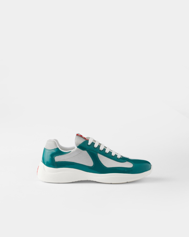 Prada Patent leather and technical fabric Prada America's Cup sneakers outlook