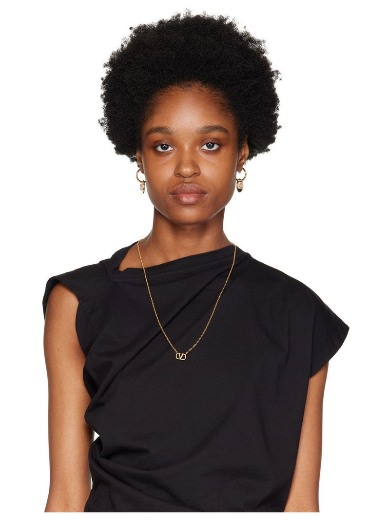 VLogo Signature crystal-embellished necklace 3
