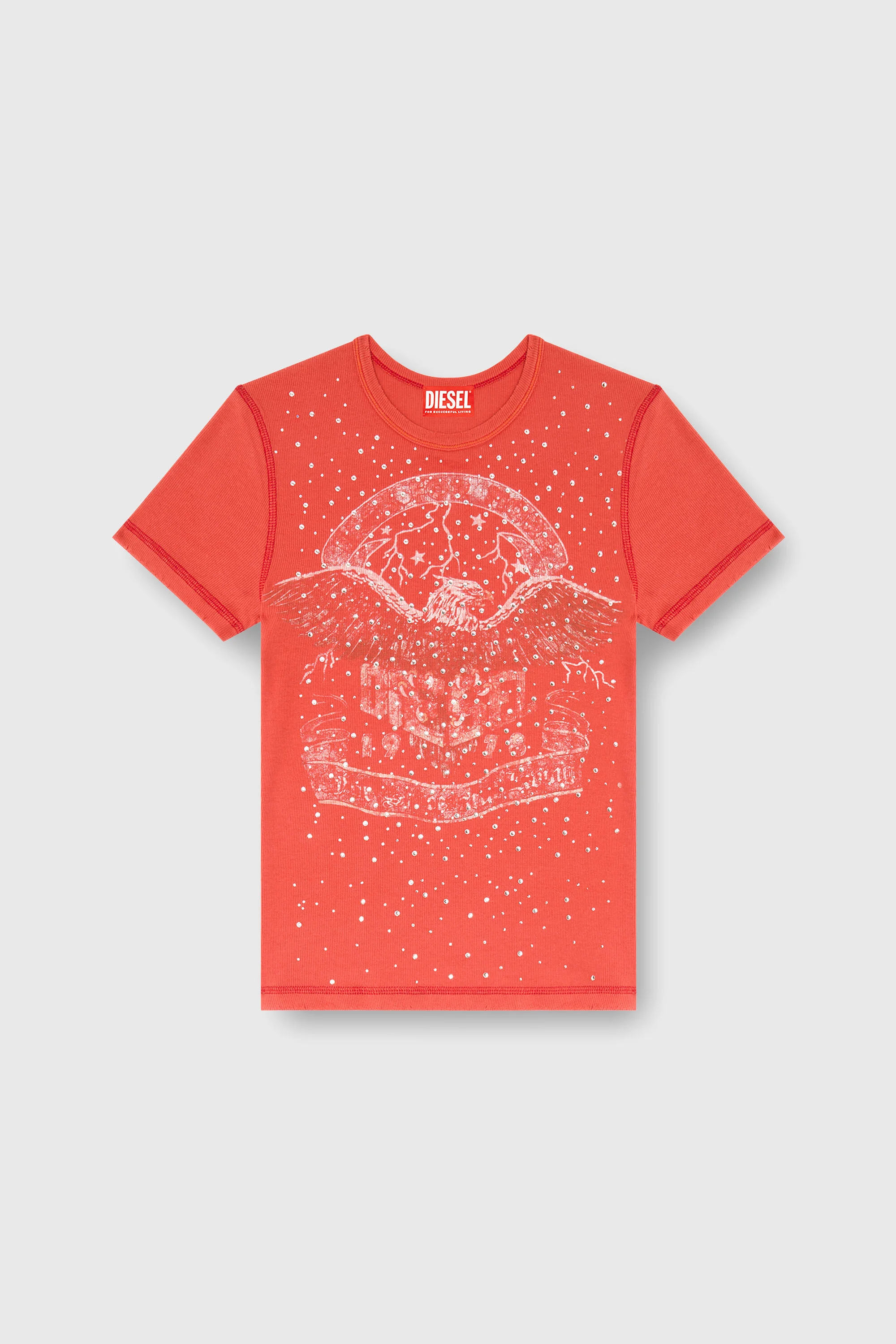 T-SHIRT WITH CONCERT GRAPHICS AND CRYSTALS - 1