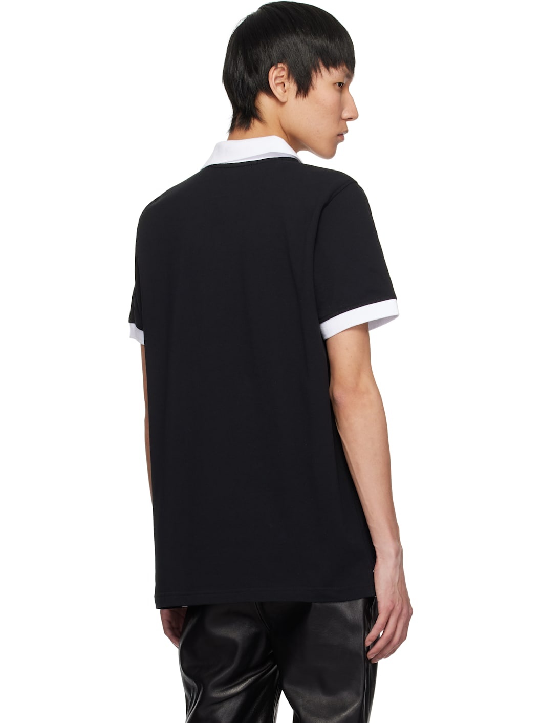 Black Embroidered Polo - 3