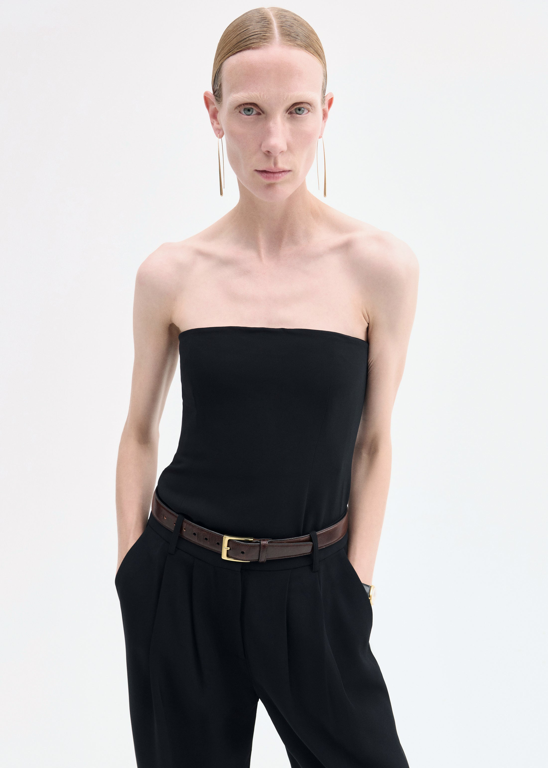 Strapless Bustier Top in Crepe - 2