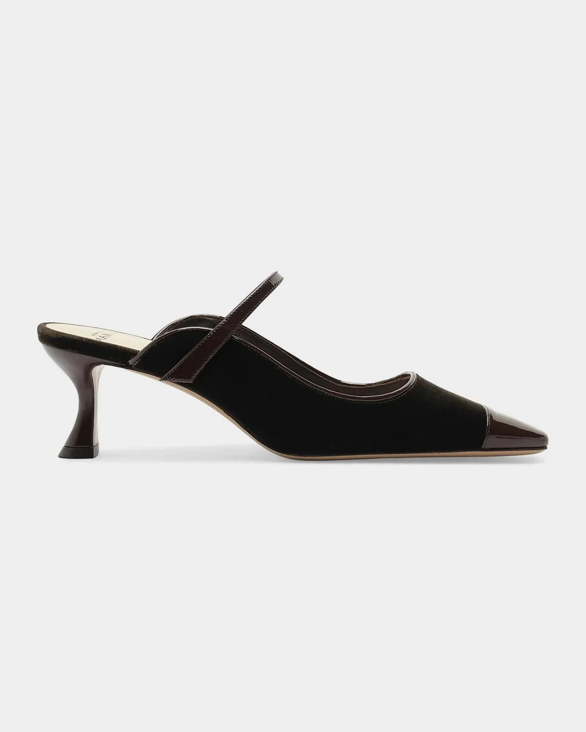 60mm Tita Wave Velvet Mule Pumps - 1