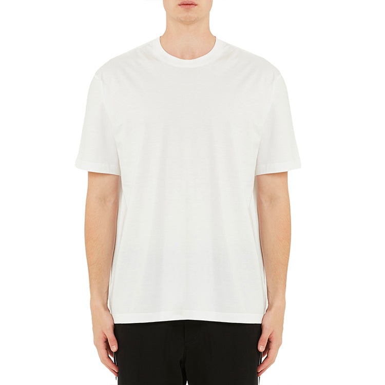 Men's Y-3 SS21 Back Stripe Loose Round Neck Short Sleeve White H16335 - 3