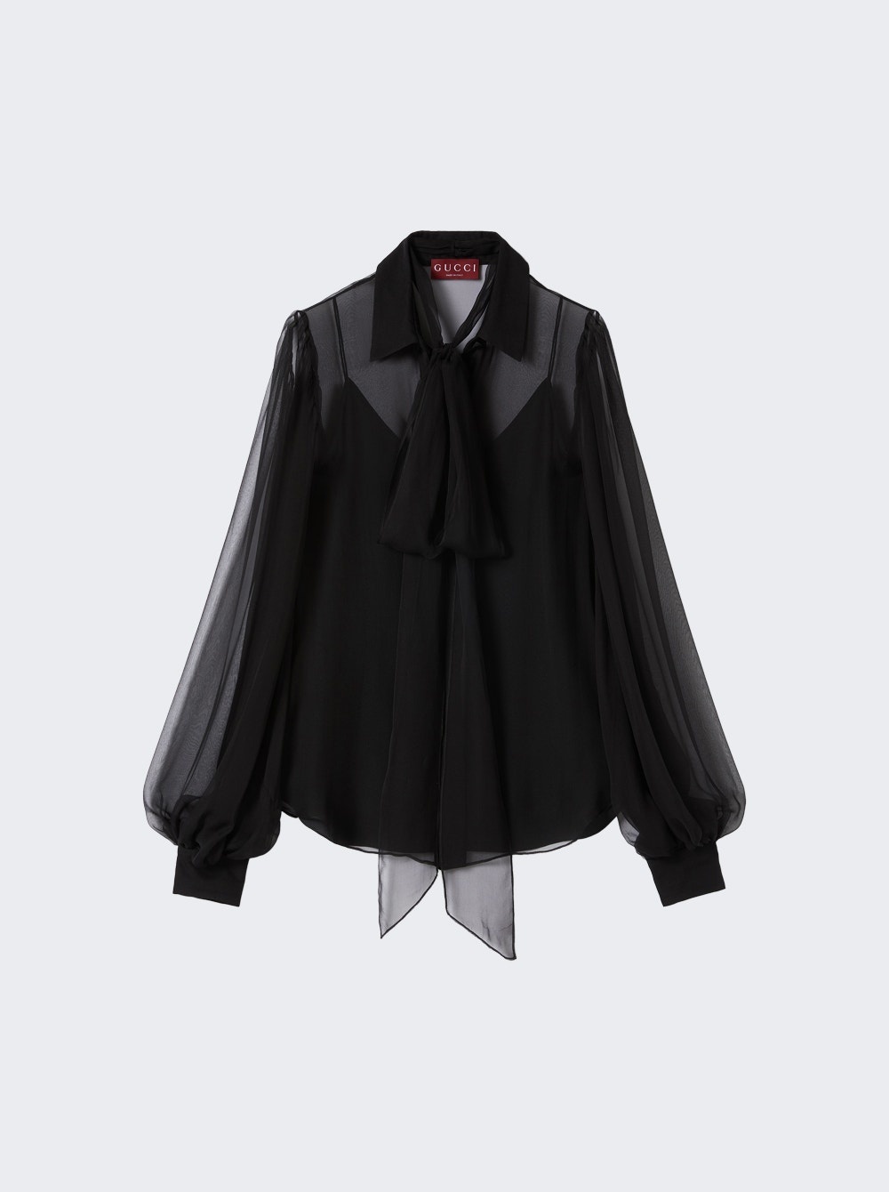 Chiffon Shirt Black - 1