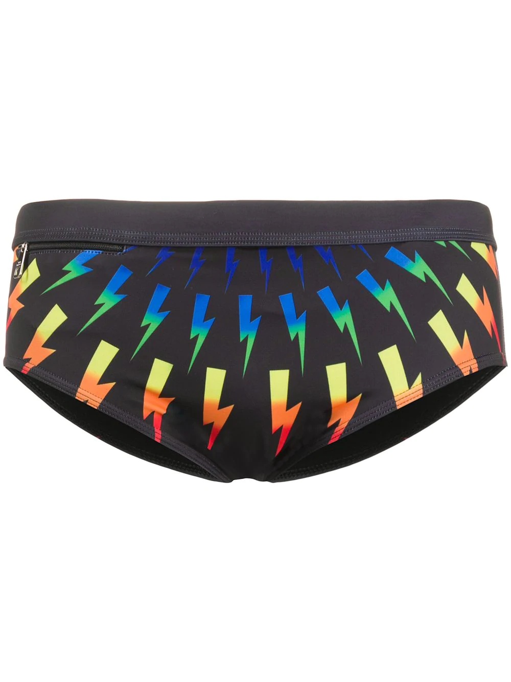 Thunderbolt print swimming trunks - 1