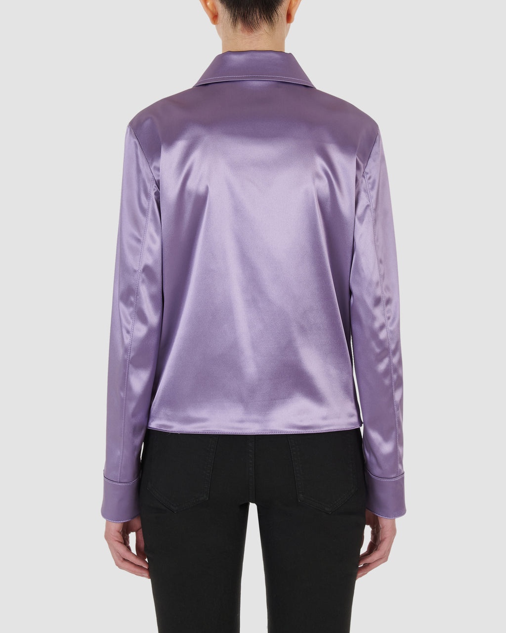 MICRO BUCKLE SATIN JACKET - 5