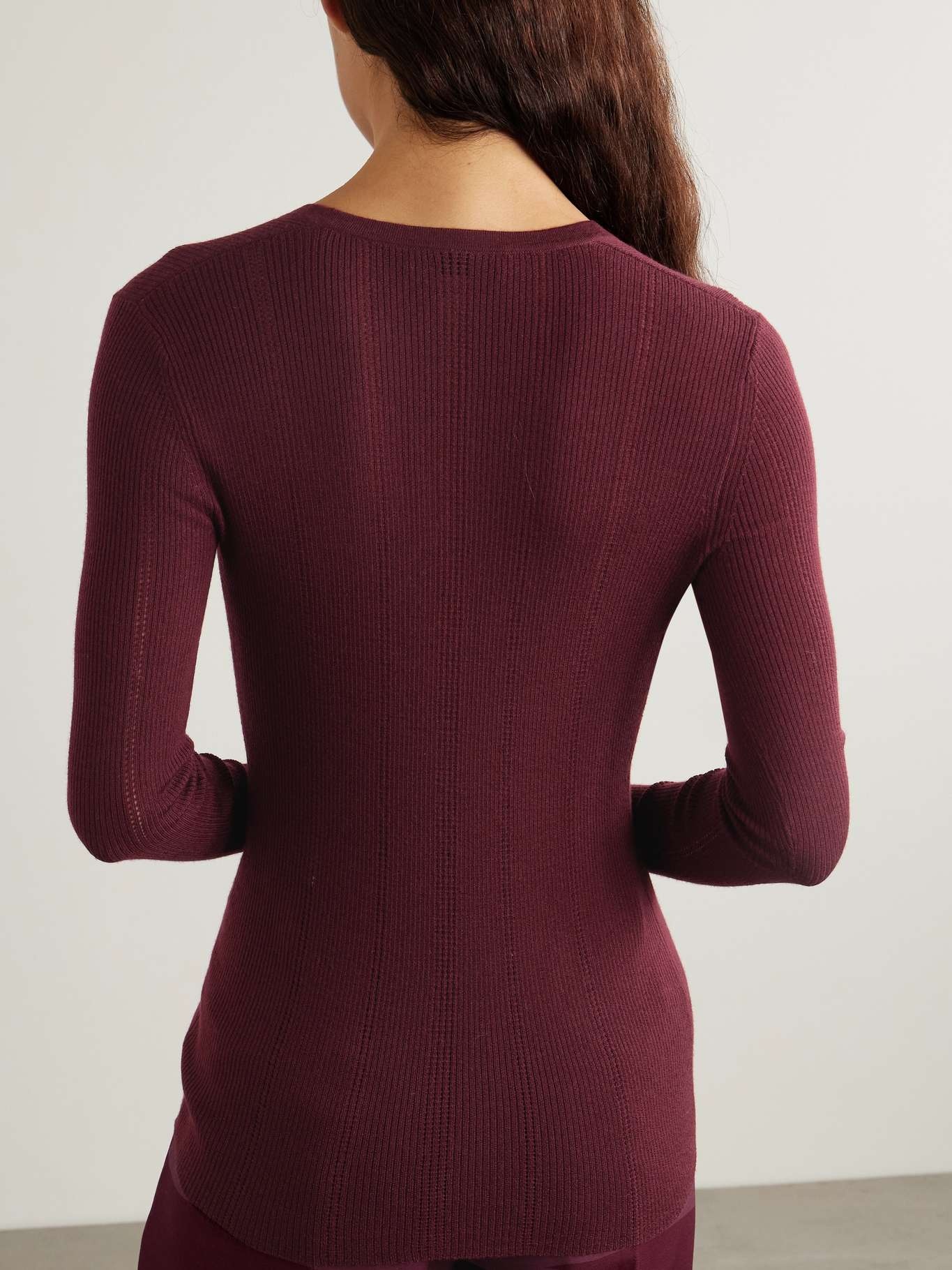 Lillian pointelle-knit wool cardigan - 3