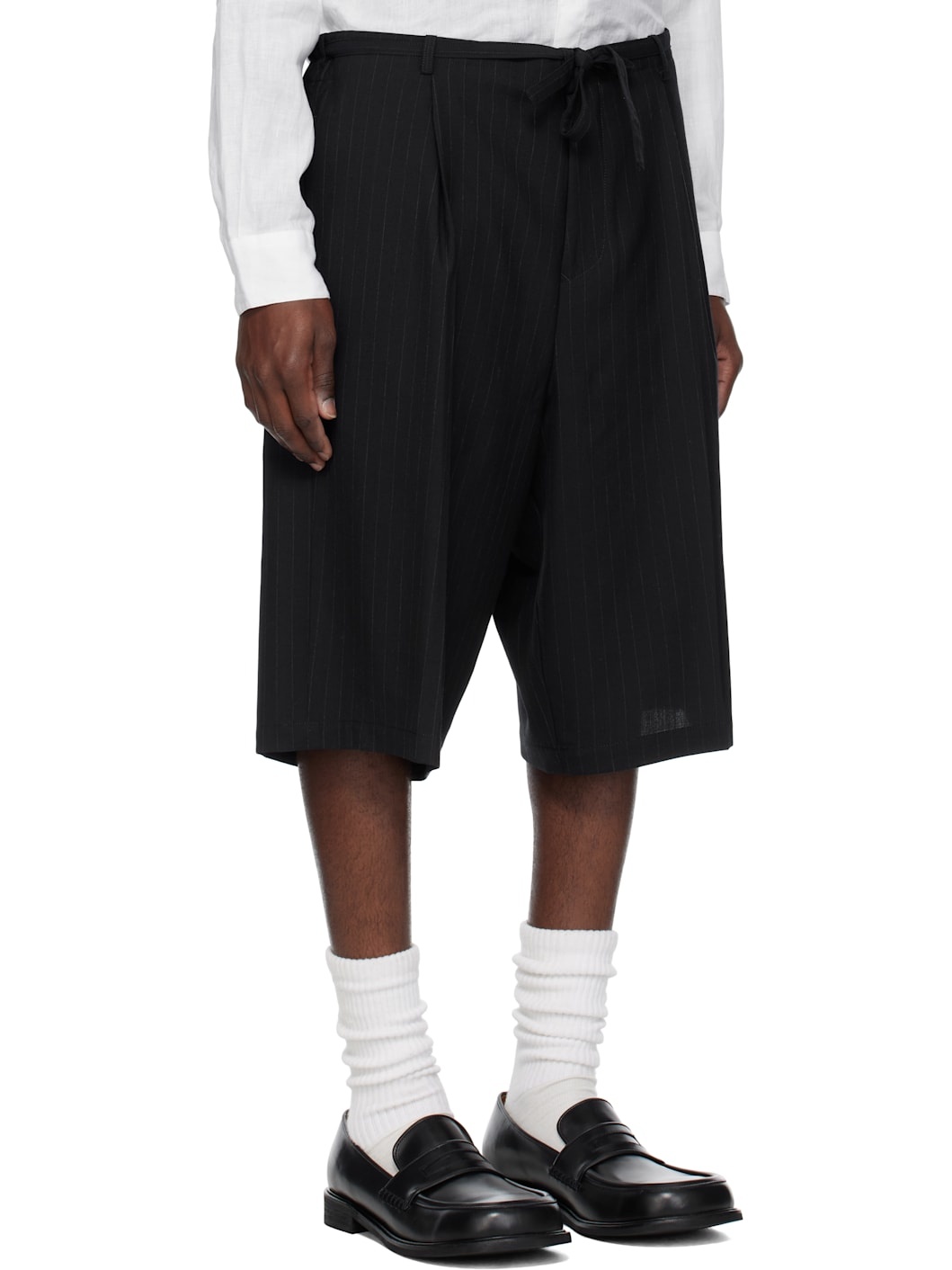 Navy Wool Judo Shorts - 2