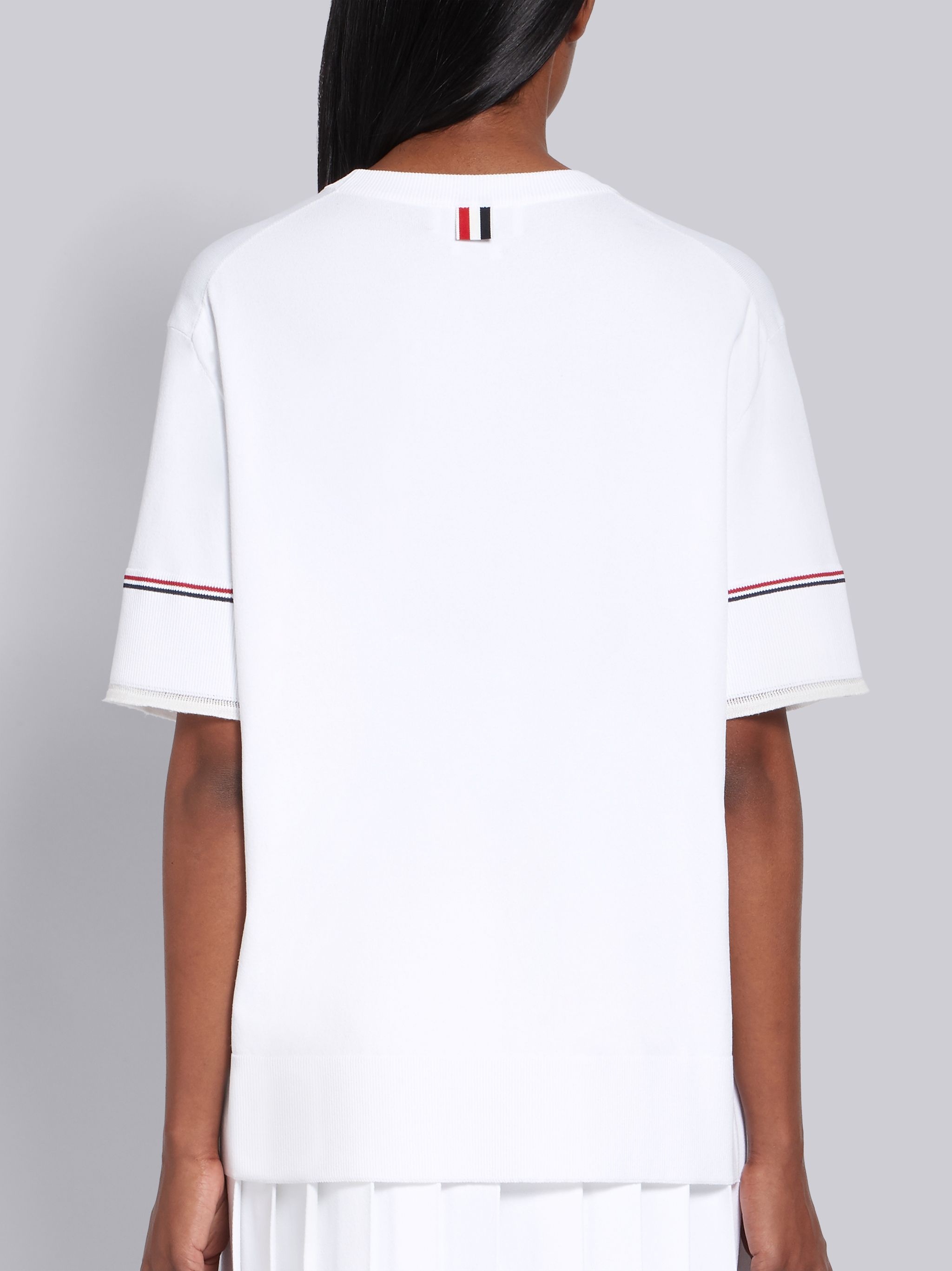 White Viscose Elite Boxy Crewneck Tee - 3