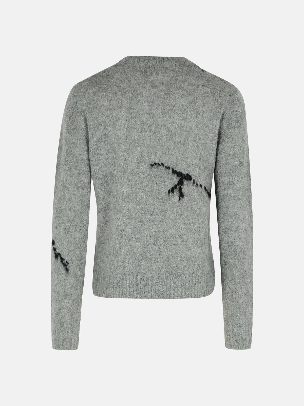 GREY WOOL BLEND SWEATER - 3