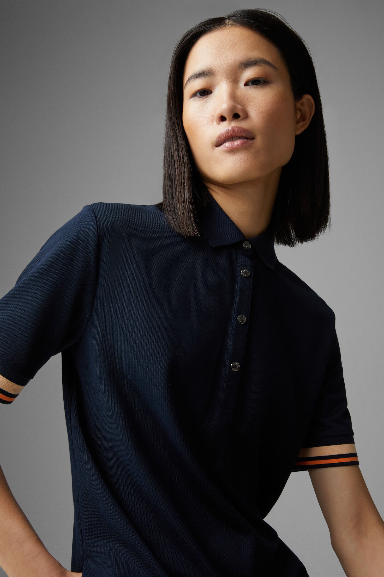 Alett Polo dress in Navy blue - 4