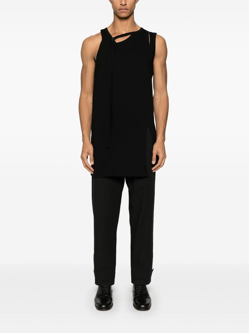 Yohji Yamamoto strap-detail tank top outlook